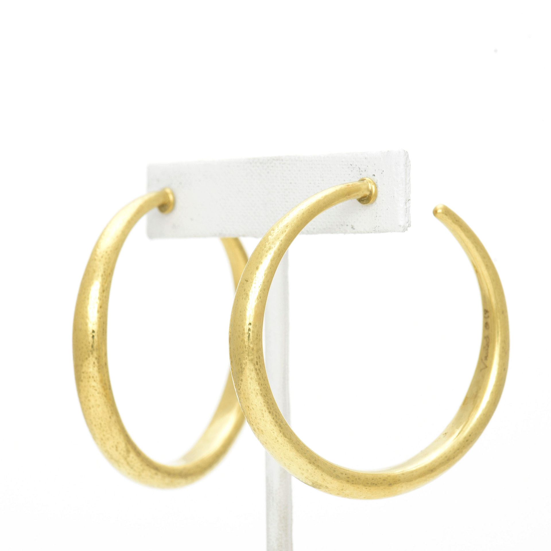 Green Gold VAUBEL Big Wire Hoop Earrings One Size 